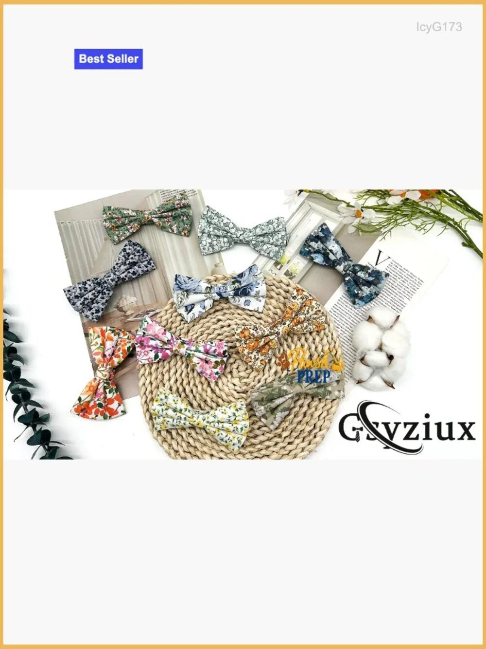 Pre-tied Cotton Bow Tie Floral Pattern Adjustable Neckband Formal Casual
